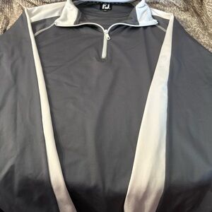 FootJoy Gray Athletic Performance Pullover 1/4 Zip Golf Jacket Men’s Large